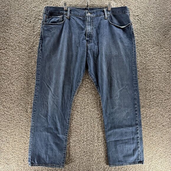 Polo Ralph Lauren Jeans Mens 42x30 Hampton Relaxed Straight Light Wash Denim - Picture 1 of 11